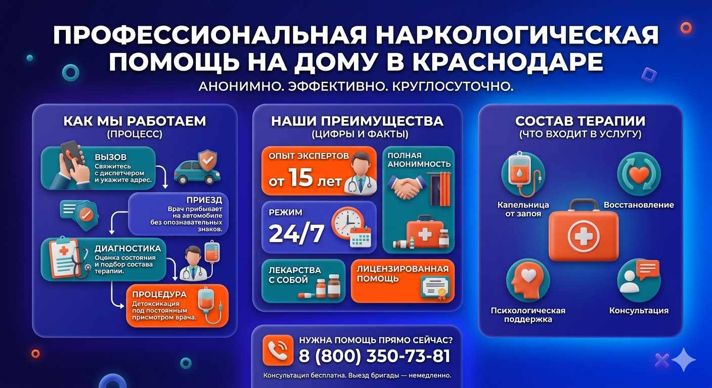 Инфографика о принципах лечения алкоголизма на дому в Чите: этапы вызова нарколога, преимущества анонимной детоксикации и состав медицинской помощи.